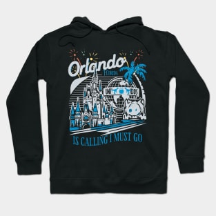 Orlando Florida is calling I must go Theme Park Vintage Retro Design Hoodie